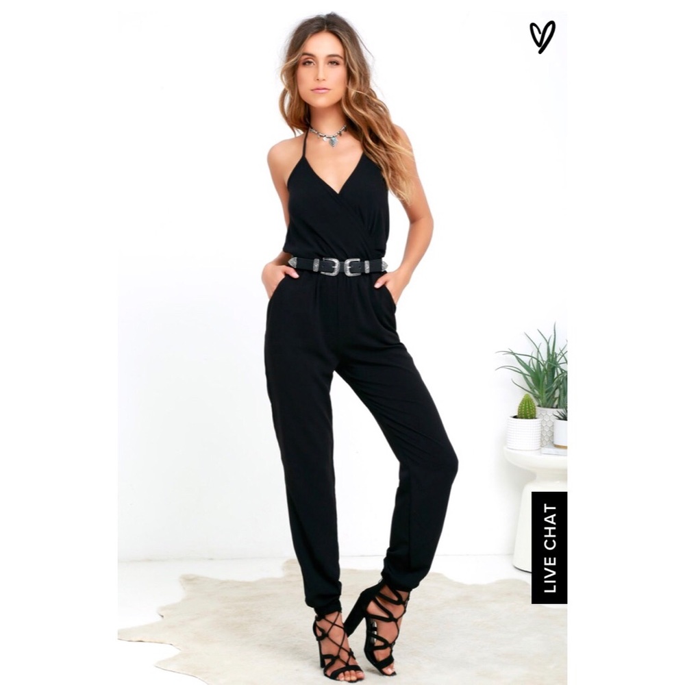 Lulu’s Black Jumpsuit- Size L